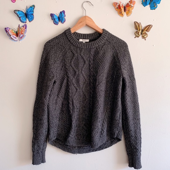 Madewell Sweaters - Madewell Small Knit Pullover Wool Alpaca Blend Gra
